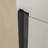 36"X 72" Pivot Shower Door, Matte Black Aluminum Frame, Half Frame ,1/4"(6Mm) Tempered Glass Explosion Proof Film-119866351