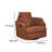 Meso Swivel Manual Glider Recliner Chair, Ivory Nuvella Polyester-111119581
