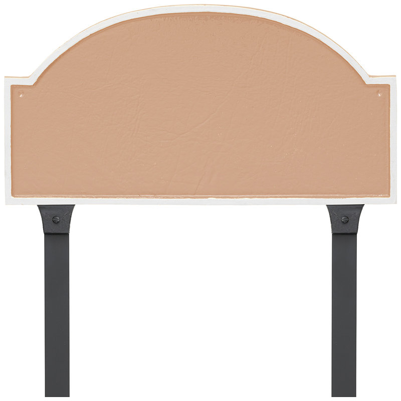 Enseigne d’adresse pour pelouse sur 1 ligne dover, Taupe / Blanc, Oui