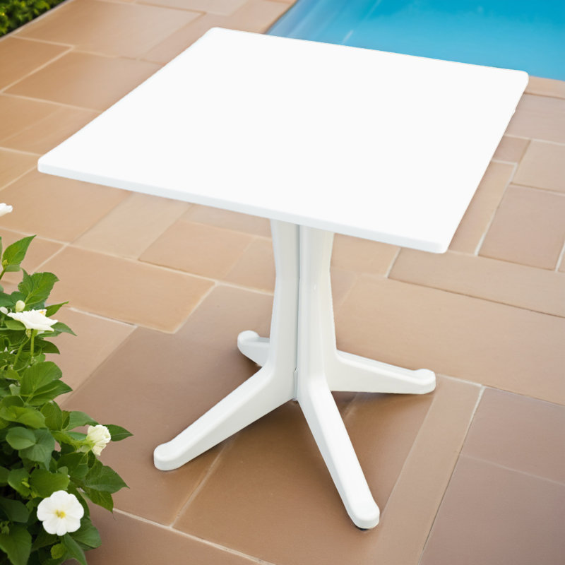 Ponente Patio Garden Table, White