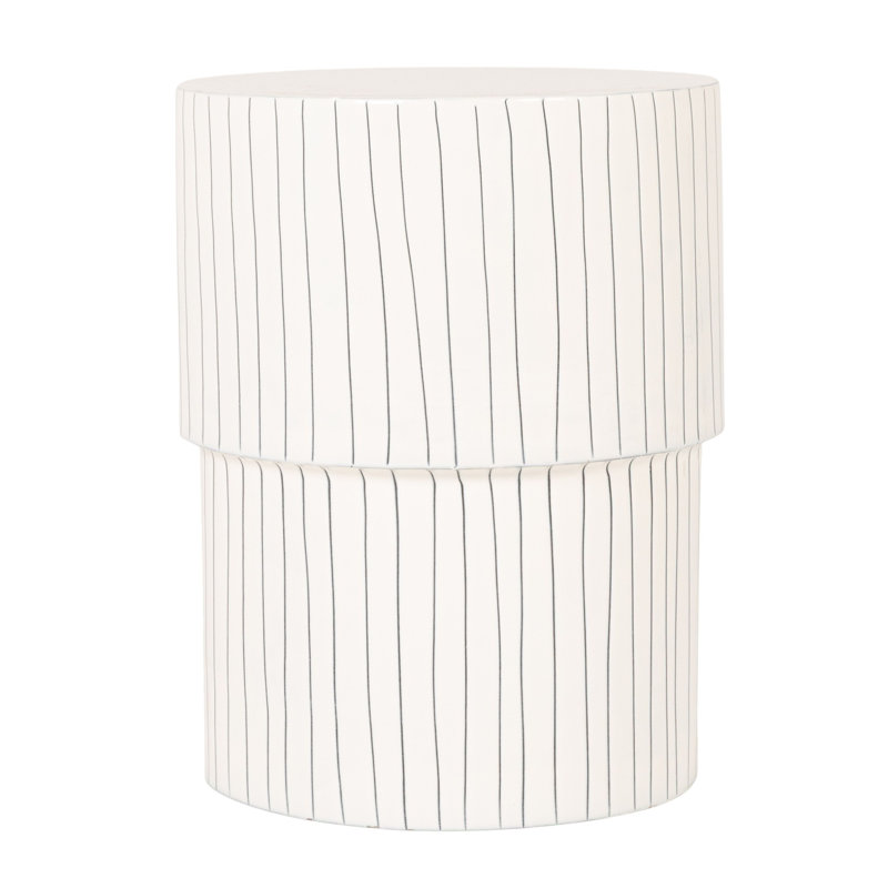 Metal Stripe Accent Table