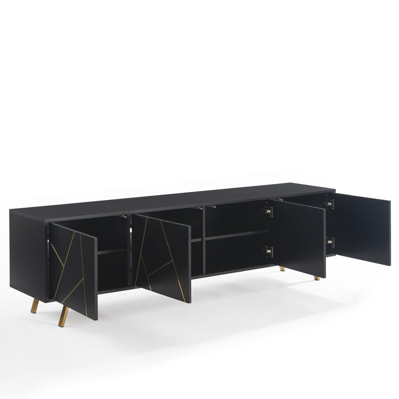 Meuble télé 75 po, Noir