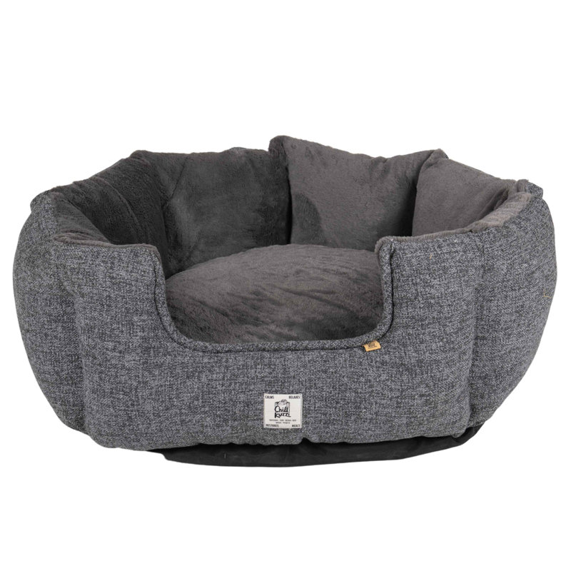 Grand lit rond à motif de sapin Chill Kpi de DGS Pet Products - bleu 36 po x 36 po x 15 po, Gris, H 15 po x l 36 po x P 36 po