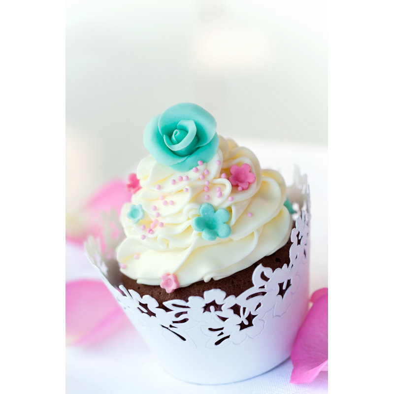 Wedding Cupcake 1 Piece Wrapped Canvas Wall Art, 30cm H x 20cm W x 3.8cm D