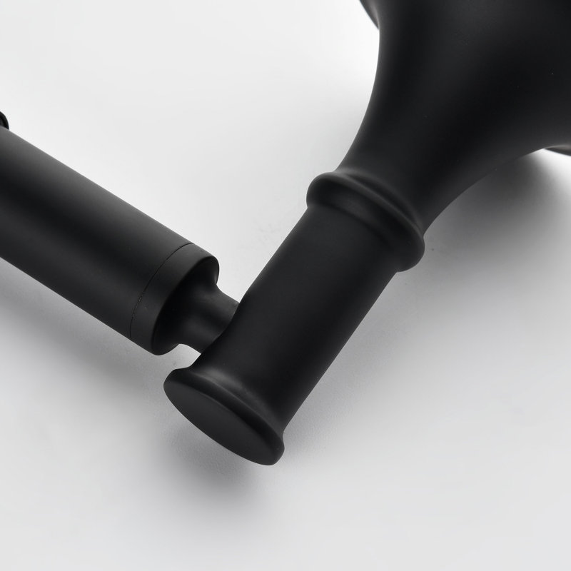 6 - Piece Bathroom Hardware Set, Matte Black, 3" H x 22" W x 3" D