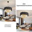 Luminaire moderne en cristal de lustre, lumières E14 pour salle à manger en cristal rond (55 cm)-917396718