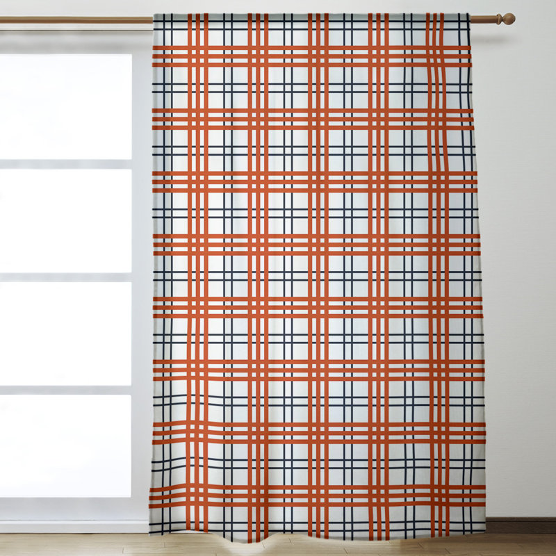 Sheer Curtain Single Panel, Tennessee Football Orange/White/Blue