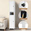 Armoire de rangement étroite multifonctionnelle, armoire de salle de bain étroite de 66 po de hauteur et tablettes réglables-438040010