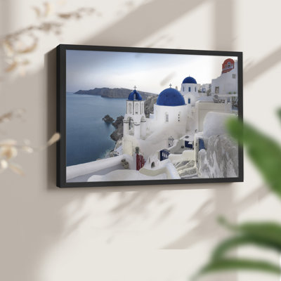 Lever de soleil de Santorin - reproduction encadrée - réarmable