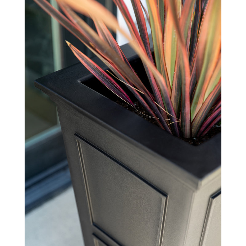 Boîte à fleurs Abram, Noir, noir, noir, noir, 1, H 26 po x l 14,75 po x P 14,75 po
