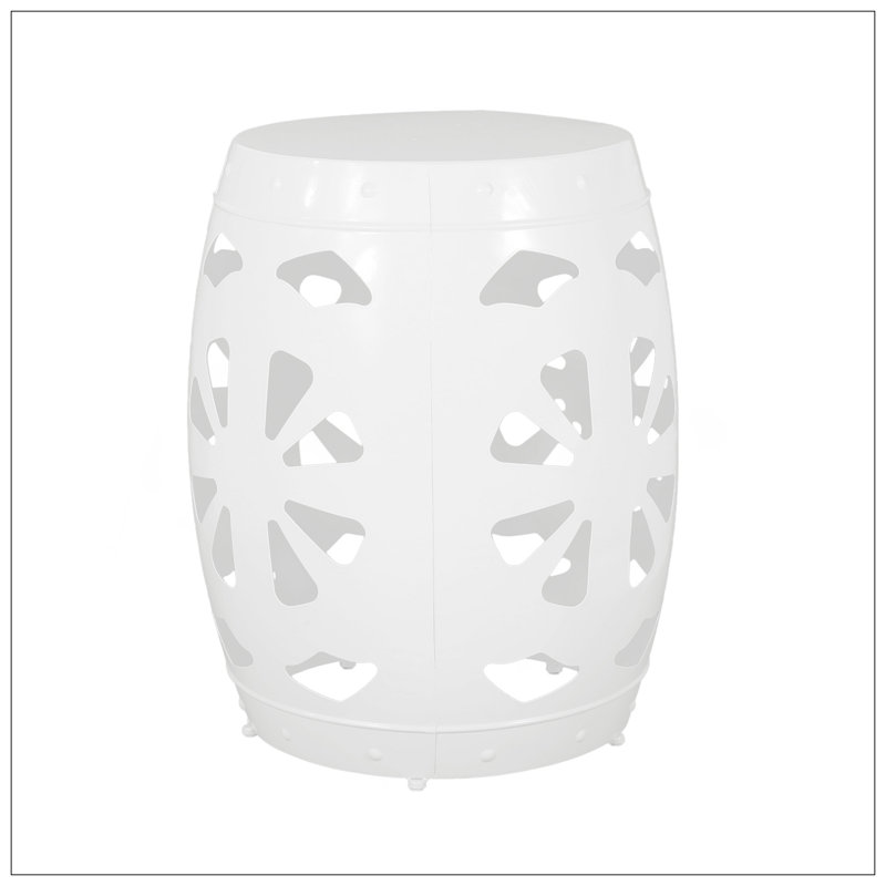 Table de bout en métal - Grand, Blanc