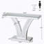 Table de vestibule en forme de V, table d'appoint en miroir, console
