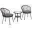 Ensemble de loisirs d'extérieur, 2 chaises simples en rotin avec table ronde en verre-2069770688-2069770689