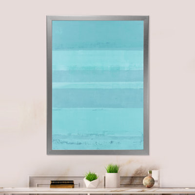 Colorfields In Shades Of Turquoise III - Décoration murale moderne et contemporaine en toile