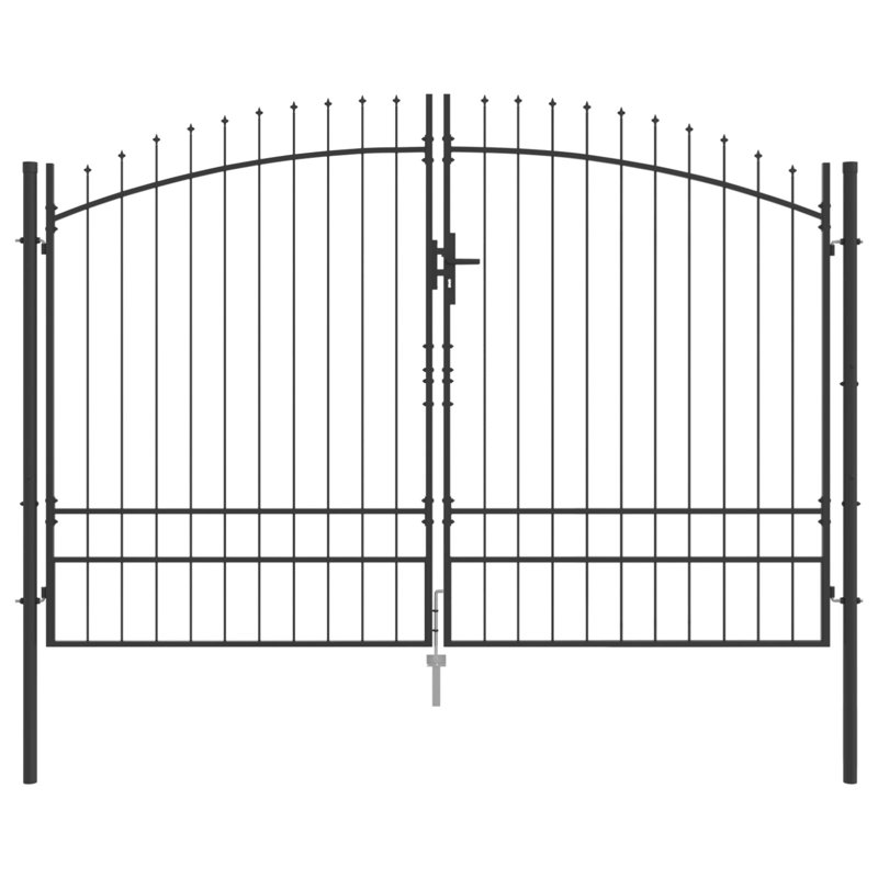 200cm H x 300cm W Grey Powder-Coated Steel Gate