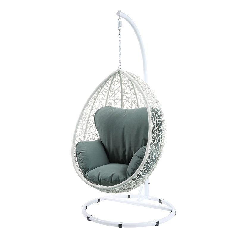 Chaise suspendue Belleville, Blanc/vert