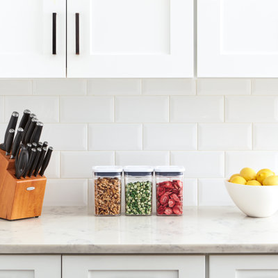 OXO Good Grips 3-Piece Container Small Square Short POP Food Storage Set