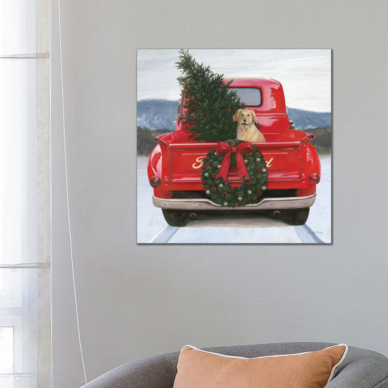 Christmas In The Heartland IV Ford by James Wiens - Wrapped Canvas Print, 66.04 cm H x 66.04 cm W x 1.91 cm D