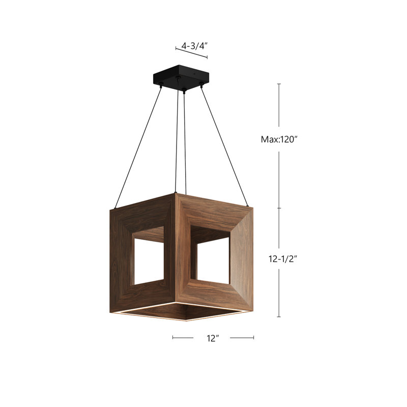 Morina 1 - Light LED Pendant, White, White Oak