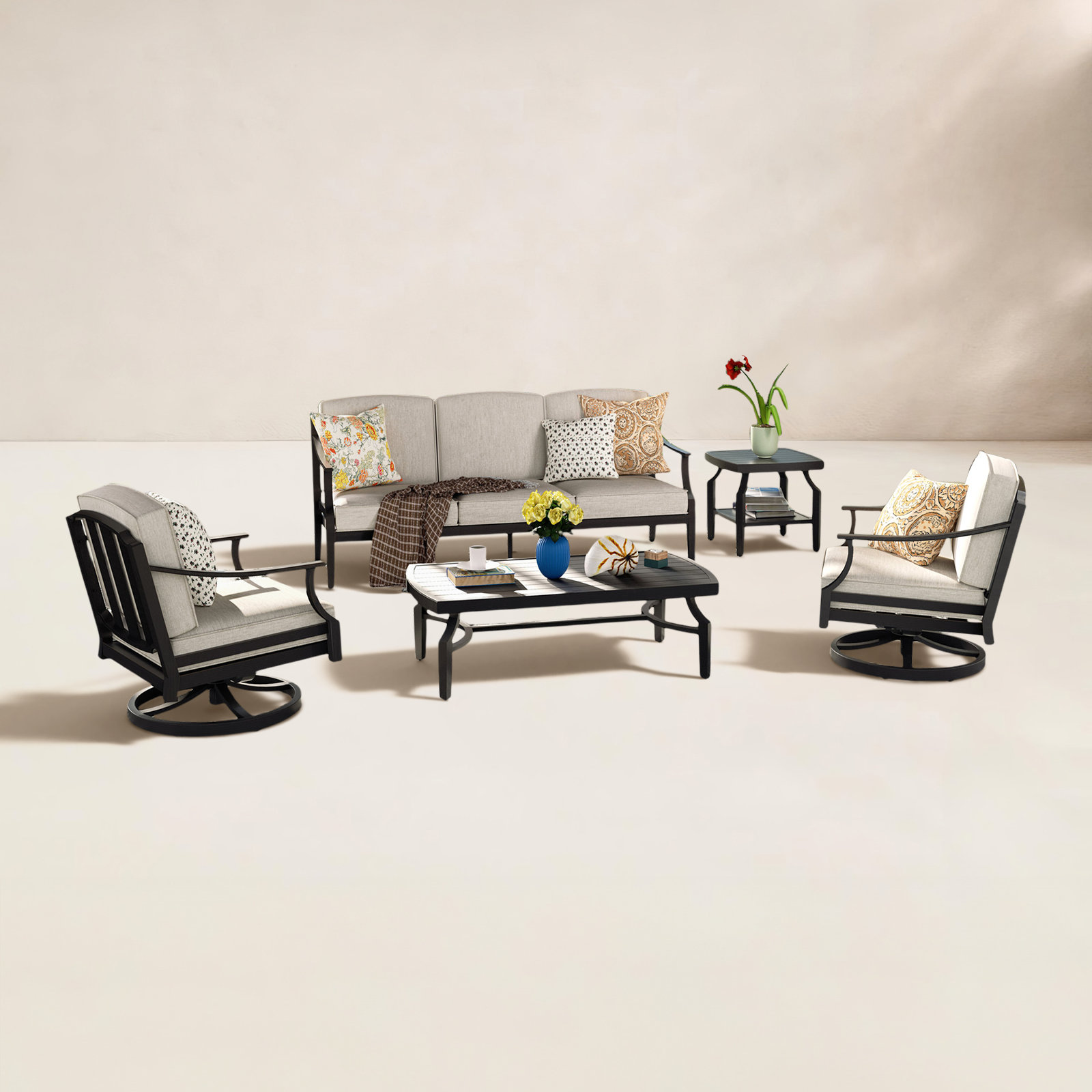 Tamarin 5-Person Sunbrella® Patio Seating Group