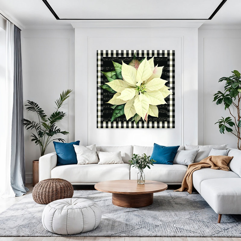 Art champêtre, poinsettia, charme champêtre, H 48 po x l 48 po