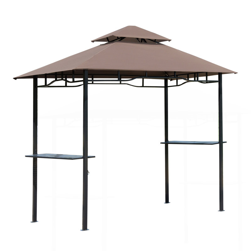 Abri de barbecue avec double toit, auvent extérieur pour barbecue