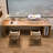 Walnut Rectangular Solid Wood Executive desk-579995693-579995688
