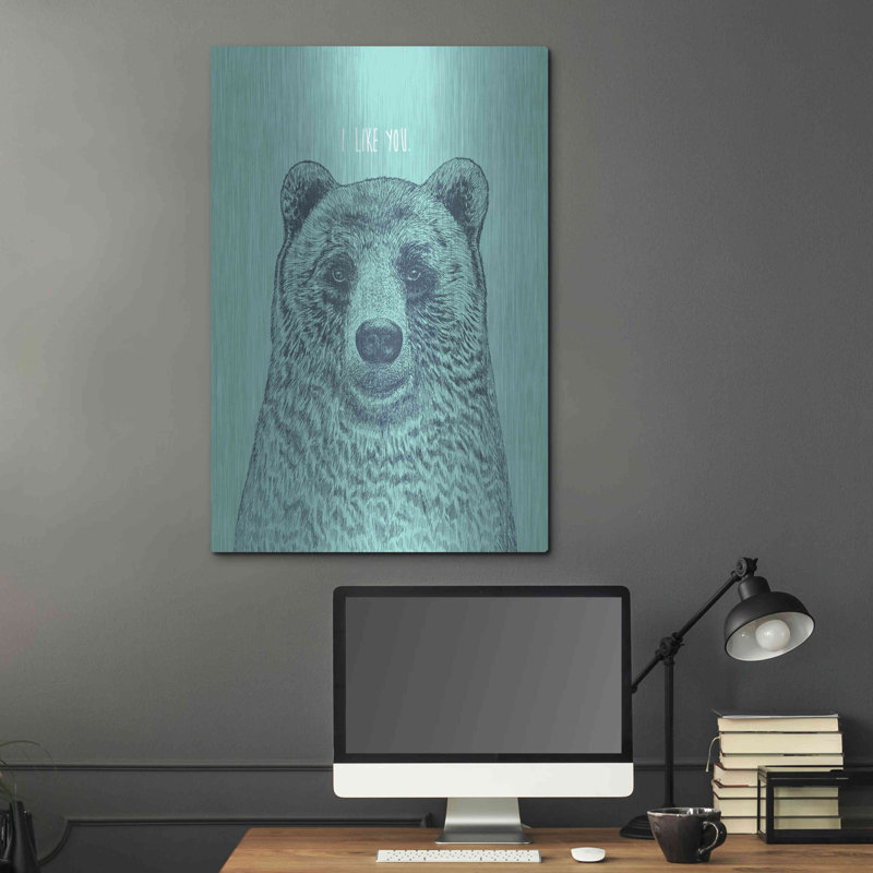 «I Like You Bear» par Rachel Caldwell, H 36 po x l 24 po