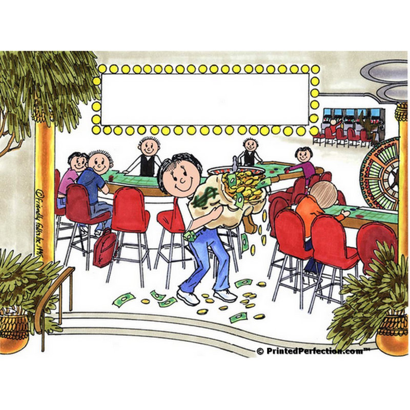 Ensemble de 4 sous-verres personnalisables Gambler, Oui