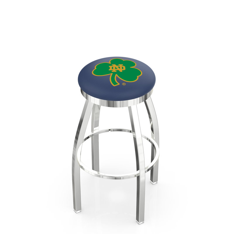 NCAA Swivel Counter and Bar Stool, Notre Dame - "Shamrock", "Counter Stool (25" Seat Height)"