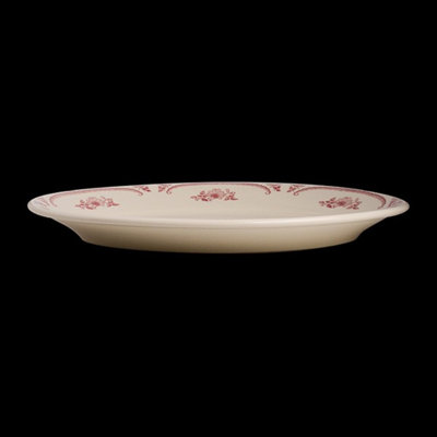 Oval Platter Rolled Edge American Rose