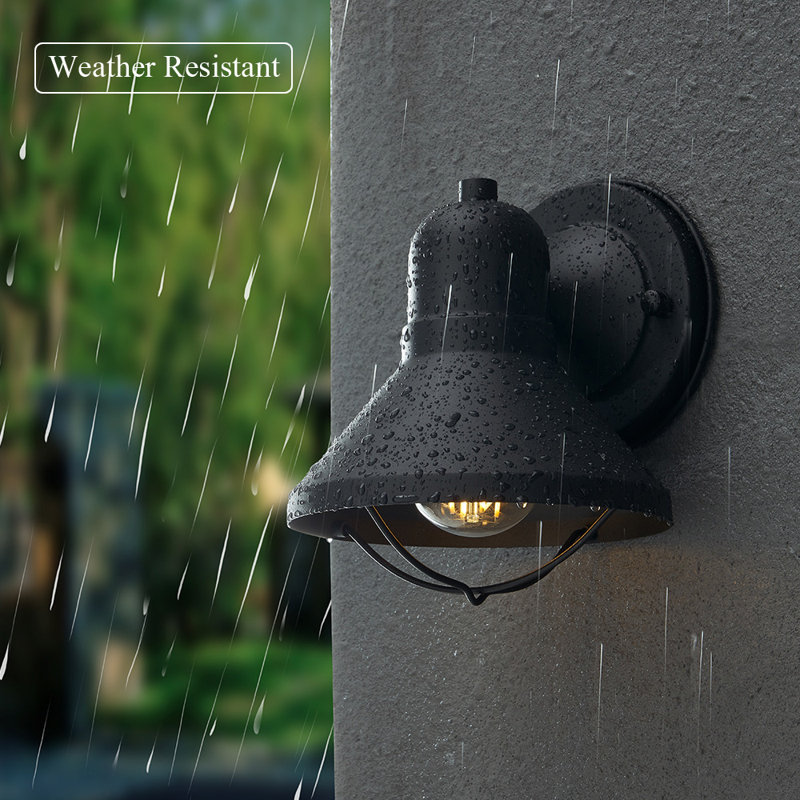 Lanterne murale d'extérieur noire thermolaquée Esquina H 7,38 po