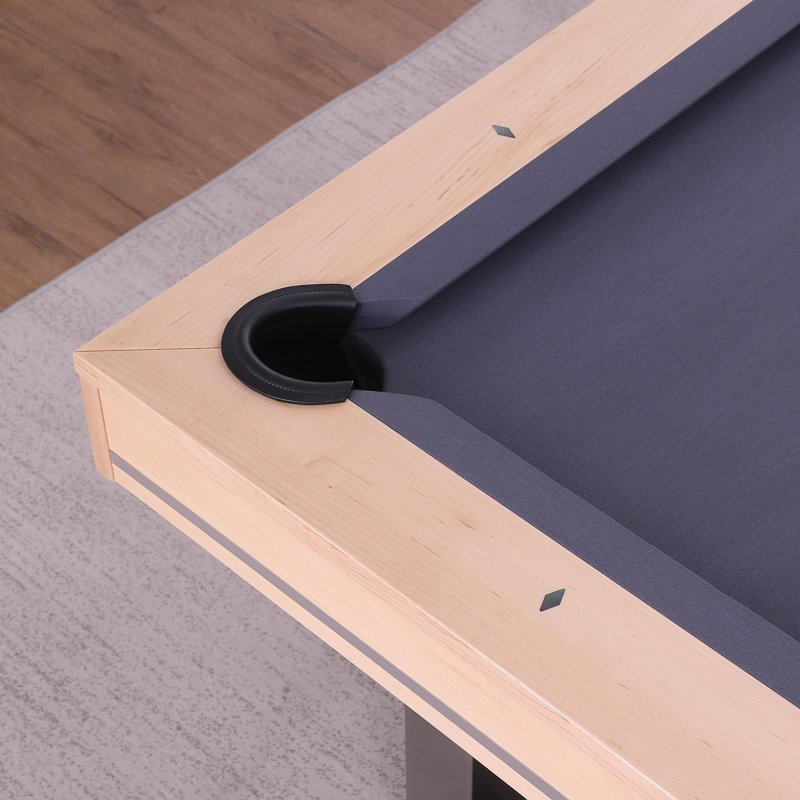 Table de billard en bois massif Harmony, 8 pi, Chêne Naturel, Mauve résistant à l'eau