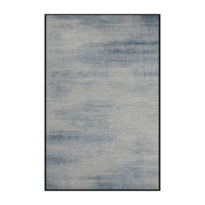 Tapis abstrait gris lavable à la machine