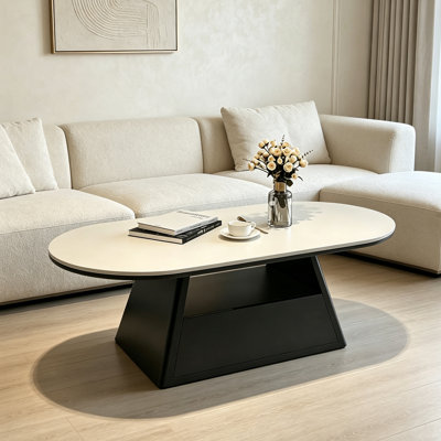 Simple Style Slate Coffee Table With Storage