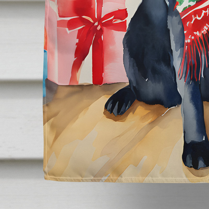 Drapeau de Noël noir Labrador Retriever, H 40 po x l 28 po