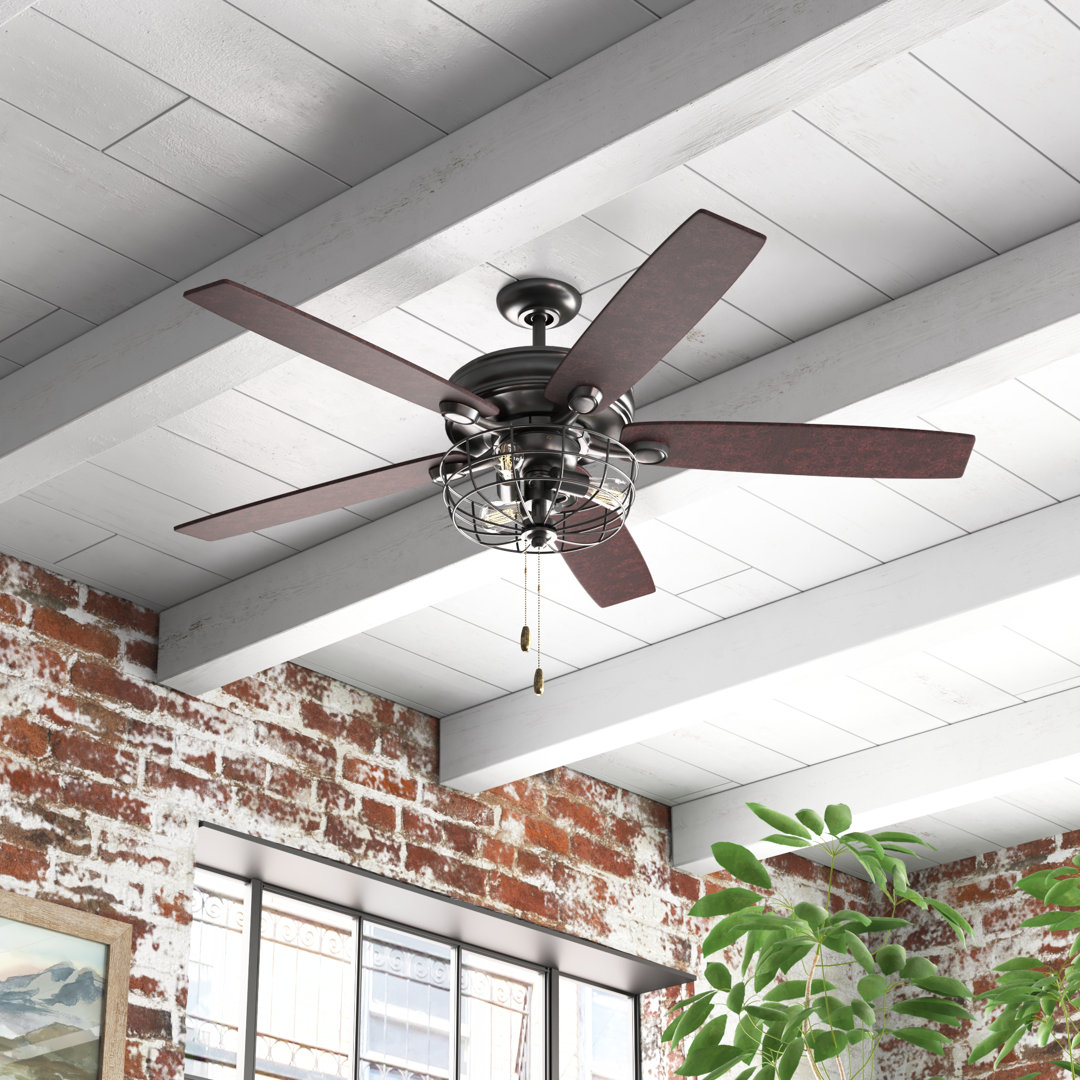 Hartwick 52'' Ceiling Fan with LED Lights Steelside™