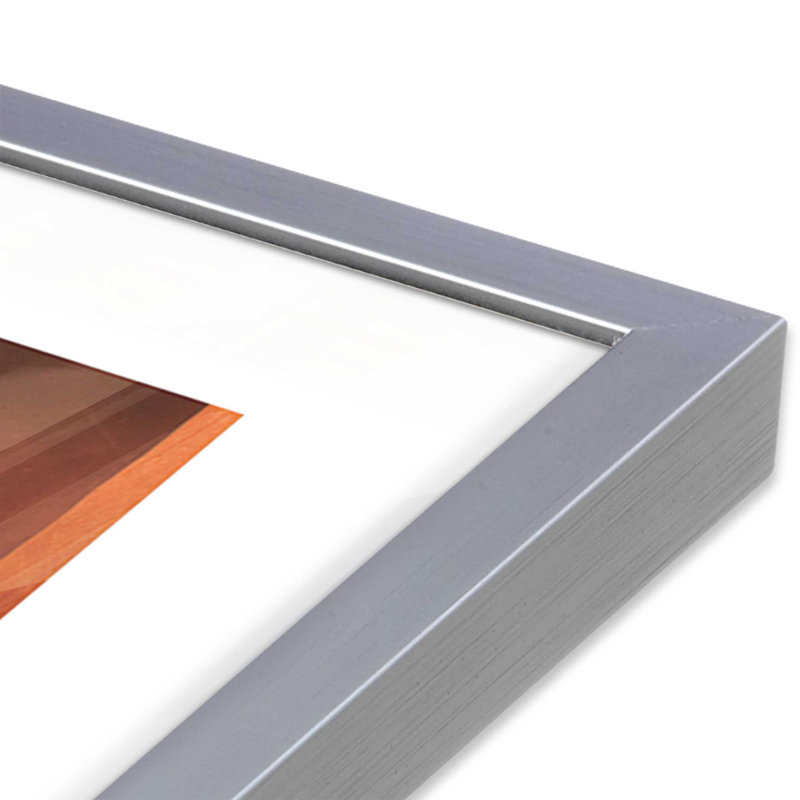 20 "x 16" Sculpted by Time, ensemble de 3 impressions dans un cadre, Chrome poli, H 13,75 po x l 13,75 po