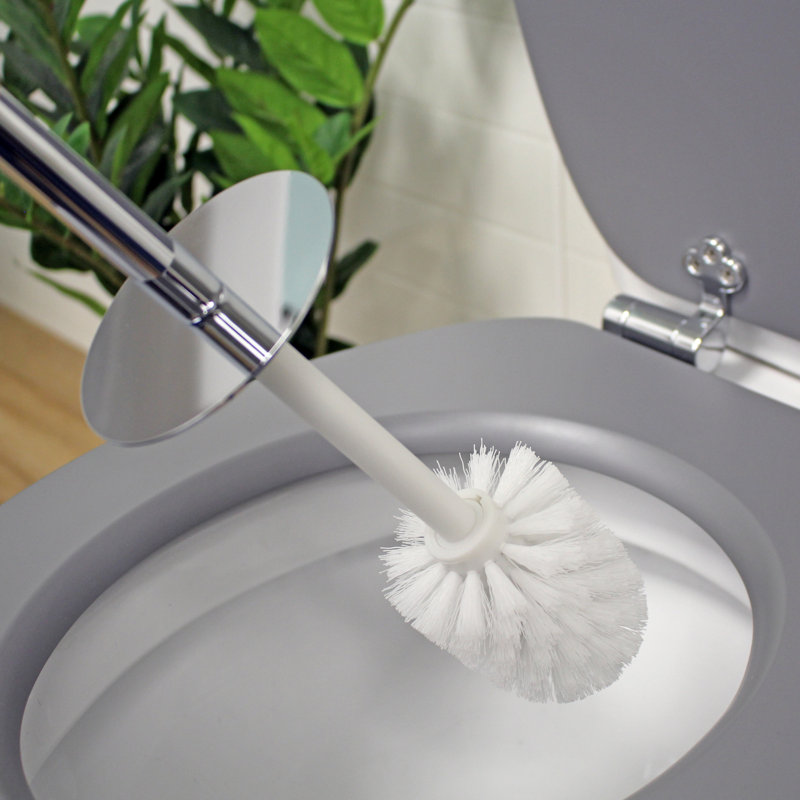 Cvetko Free-Standing Toilet Brush and Holder, Grey