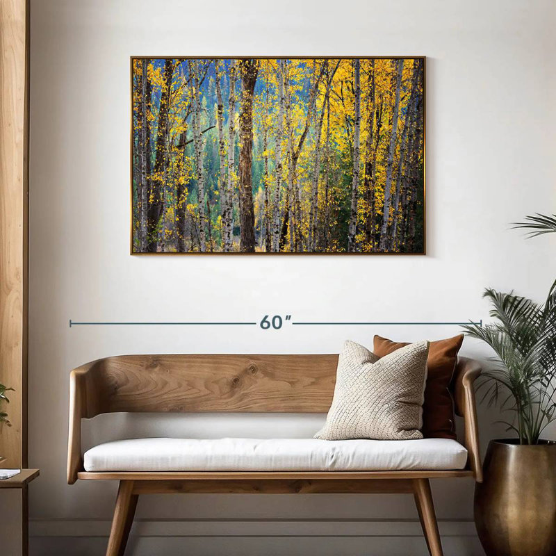 Kootenay Fall II, Cadre flottant doré, 43 po x 29 po