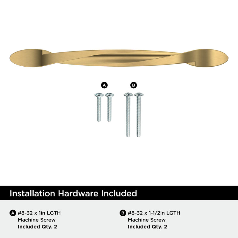 Poignée d'armoire bronze champagne 5-1 / 16 po (128 mm) Intertwine - paquet de 25, 5 1/16", Bronze champagne
