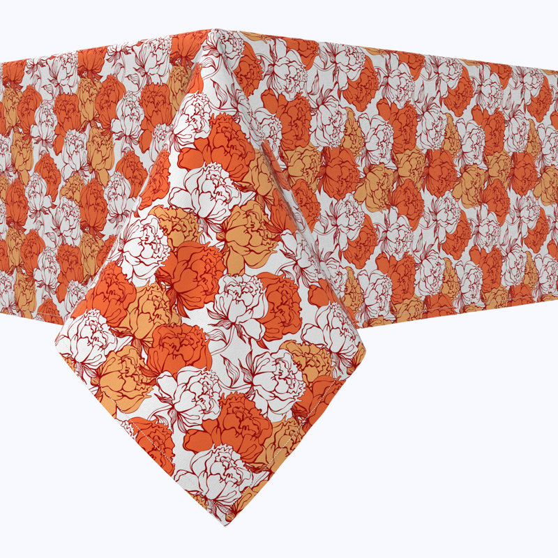 Rectangular Tablecloth, 100% Cotton, Floral 172, 120" x 52"