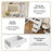 35.4" Vanity Desk with Mirror & LED Lights, Makeup Table with 4 Fabric Drawers for Bedroom Storage-1497521104