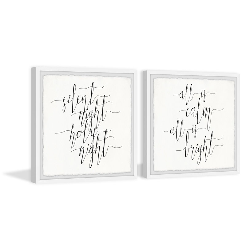 All Is Calm 2 Piece Single Picture Frame Wall Art Set