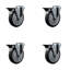 Roulettes pivotantes en caoutchouc Thermo