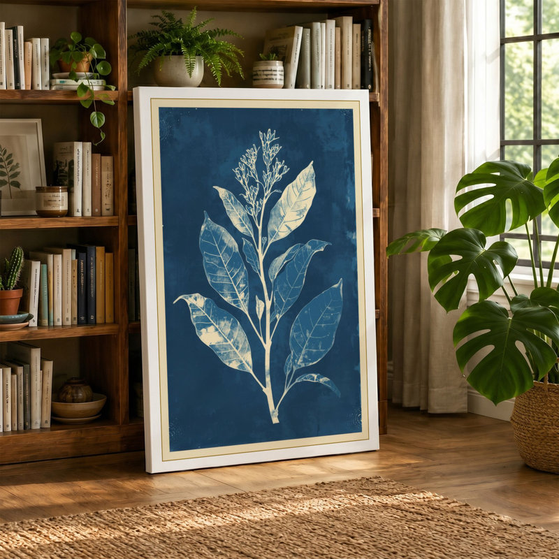 Gilded Botanica Botanical - Wrapped Canvas, 18x12 - 45.7 x 30.5 cm, Taupe Border