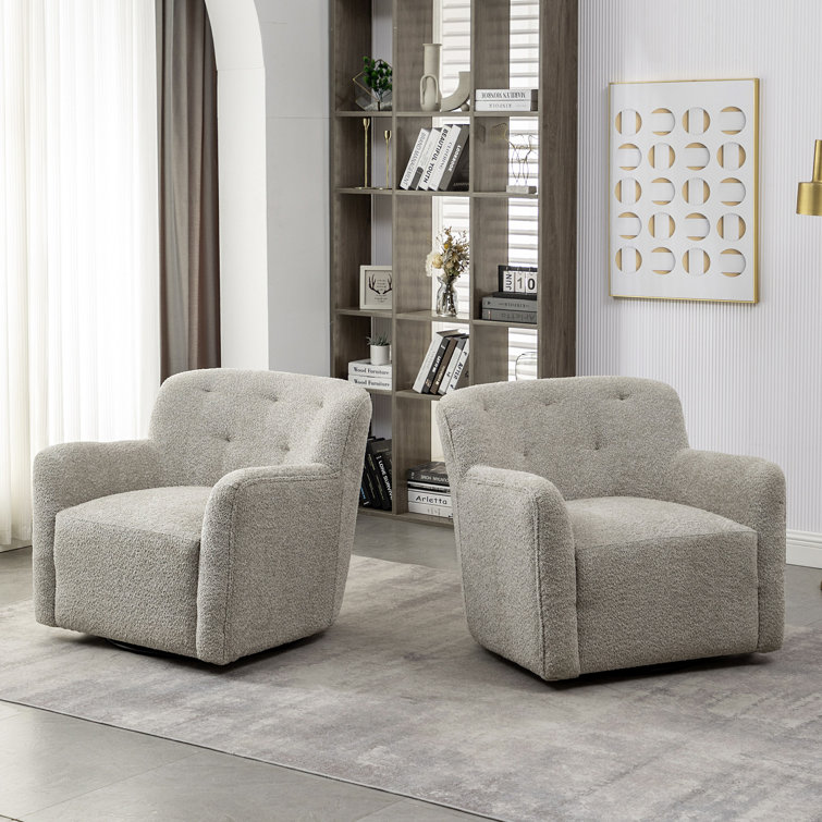 Bronder Chenille Swivel Accent Chair