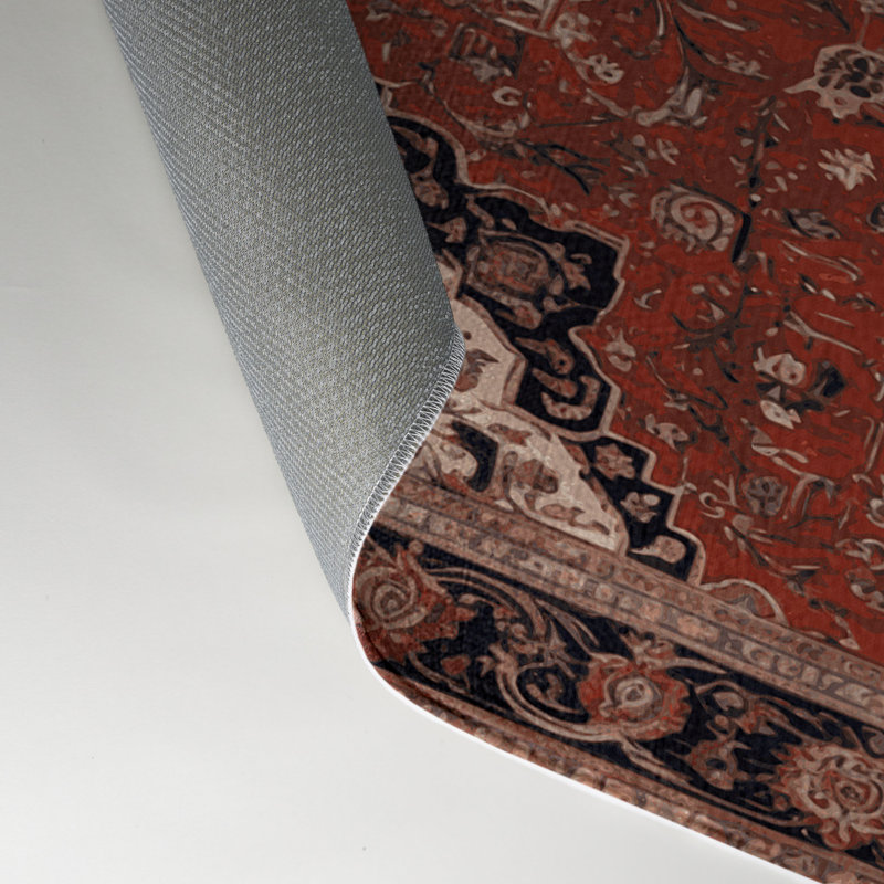 Tapis d'intérieur et d'extérieur brun Persian, Rectangle 9 pi x 12 pi