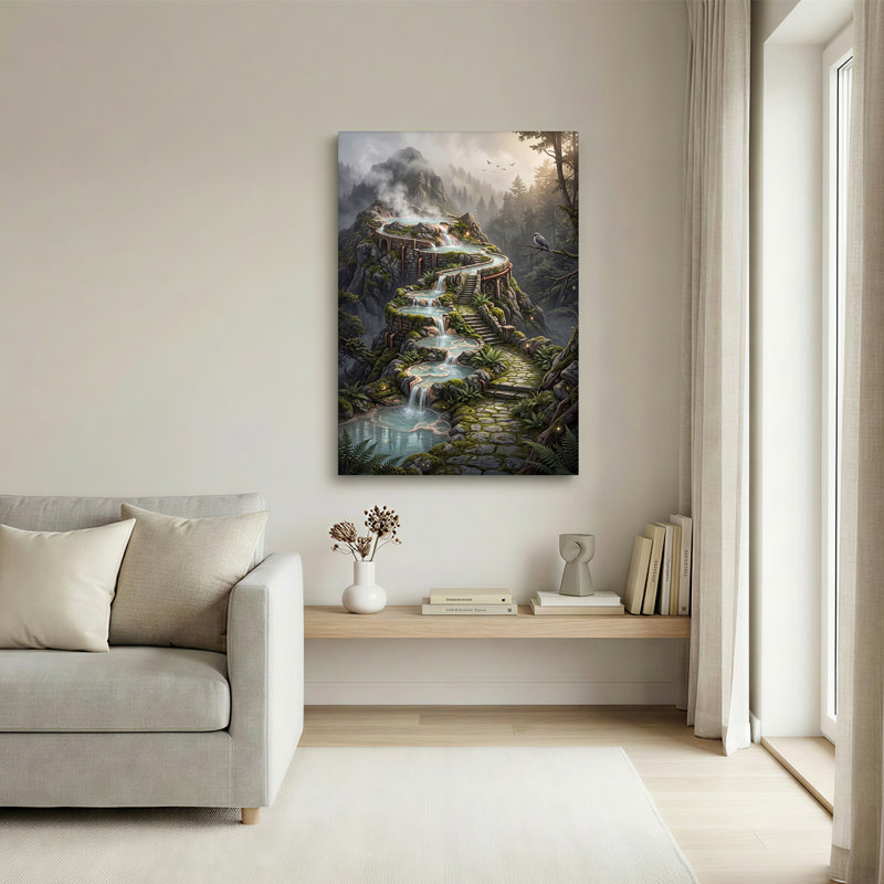 Art mural sur toile Misty Mountain, 36"H x 24"W