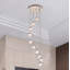 Lustre moderne à 10 lumières pour escalier, plafonnier encastré avec sphères soufflées à la main en cascade, pour hauts plafonds